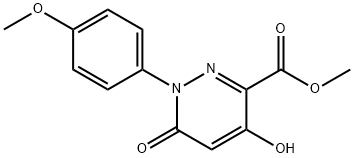 4-羟基-1-(4-甲氧基苯基)-6-氧代-1,6-二氢哒嗪-3-羧酸甲酯 结构式