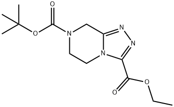 7-Boc-5,6,7,8-四氢-1,2,4-三唑并[4,5-a]吡嗪-3-甲酸乙酯 结构式