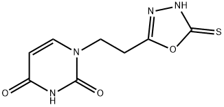 1-[2-(5-Mercapto-1,3,4-oxadiazol-2-yl)ethyl]pyrimidine-2,4(1H,3H)-dione 结构式