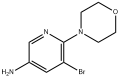 2-吗啉基-3-溴-5-氨基吡啶 结构式