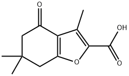 3,6,6-TRIMETHYL-4-OXO-4,5,6,7-TETRAHYDRO-BENZOFURAN-2-CARBOXYLIC ACID 结构式