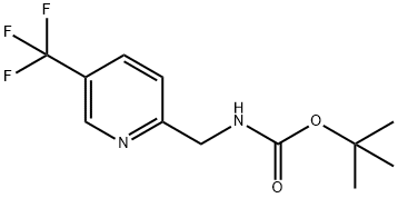 2-(N-叔丁氧羰基-氨甲基)-5-(三氟甲基)吡啶 结构式