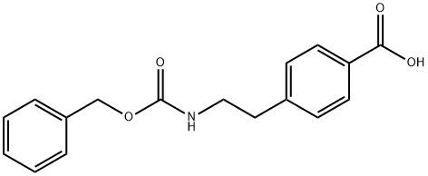 4-(2-CBZ-氨基乙基)苯甲酸 结构式