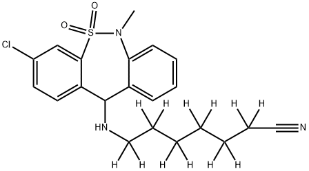 Decarboxy Tianeptine-d12 Nitrile 结构式