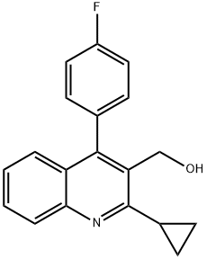 2-环丙基-4-(4-氟苯基)-3-喹啉甲醇 结构式
