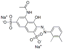 disodium 5-(acetylamino)-3-[(dimethylphenyl)azo]-4-hydroxynaphthalene-2,7-disulphonate 结构式