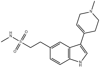 N-甲基-3-(1,2,3,6-四氢-1-甲基-4-吡啶)-1H-吲哚-5-乙烷磺酰胺 结构式