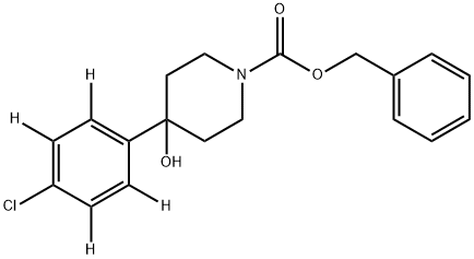 N-苄氧基羰基-4-(4-氯苯基-D4)-4-哌啶 结构式