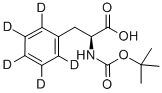 L-苯基-D5-丙氨酸, N-T-BOC 衍生物 结构式