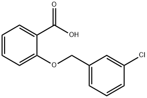 2-(3-氯苄基)氧基苯甲酸 结构式