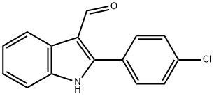 2-(4-CHLOROPHENYL)-1H-INDOLE-3-CARBALDEHYDE 结构式