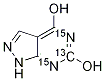 4,6-Dihydroxypyrazolo[3,4-d]pyrimidine-13C,15N2 结构式