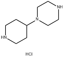 1-(4-哌啶基)哌嗪盐酸盐 结构式
