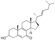 3-hydroxycholesta-5,8,22-trien-7-one 结构式