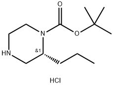 (R)-1-BOC-2-丙基哌嗪盐酸盐 结构式