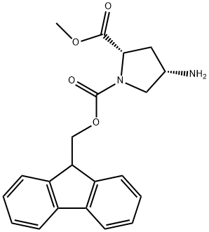 (2S,4S)-1-FMoc-4-aMino Pyrrolidine-2-carboxylic acid Methylester-HCl 结构式