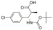 (2S,3S)-3-(BOC-氨基)-2-甲基-3-(4-氯苯基)丙酸 结构式