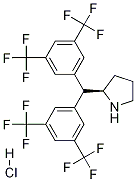 (R)-2-{BIS[3,5-BIS(TRIFLUOROMETHYL)PHENYL]METHYL}PYRROLIDINE HYDROCHLORIDE 结构式