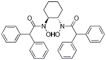 (1S,2S)-N,N'-二羟基-N,N'-双(二苯基乙酰基)环己烷-1,2-二胺 结构式