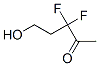 2-Pentanone, 3,3-difluoro-5-hydroxy- (9CI) 结构式