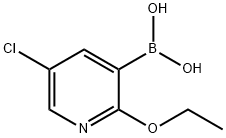 5-CHLORO-2-ETHOXYPYRIDINE-3-BORONIC ACID 结构式