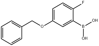 5-苄氧基-2-氟苯硼酸 结构式