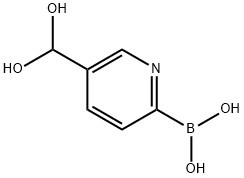 5-FORMYLPYRIDINE-2-BORONIC ACID, HYDRATE 结构式