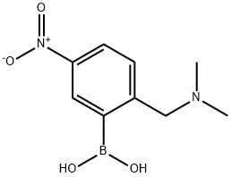 2-((DIMETHYLAMINO)METHYL)-5-NITROPHENYLBORONIC ACID 结构式