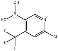 6-CHLORO-4-(TRIFLUOROMETHYL)PYRIDINE-3-BORONIC ACID 结构式