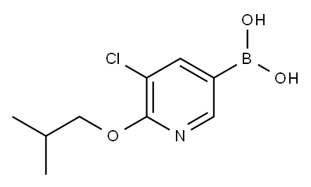 3-氯-2-异丁氧基吡啶-5-硼酸 结构式