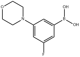 3-FLUORO-5-MORPHOLINOPHENYLBORONIC ACID 结构式