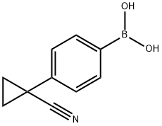 (4-(1-氰基环丙基)苯基)硼酸 结构式