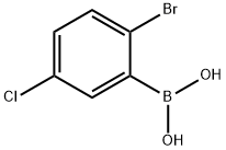 2-溴-5-氯苯硼酸 结构式