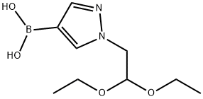1-(2,2-DIETHOXYETHYL)PYRAZOLE-4-BORONIC ACID 结构式