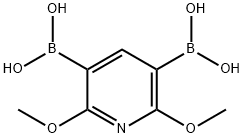 2,6-DIMETHOXYPYRIDINE-3,5-DIBORONIC ACID 结构式
