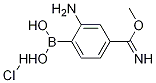 2-AMINO-4-(IMINO(METHOXY)METHYL)PHENYLBORONIC ACID, HCL 结构式