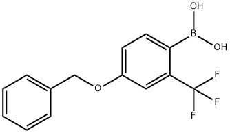 4-苄氧基-2-三氟甲基苯硼酸 结构式