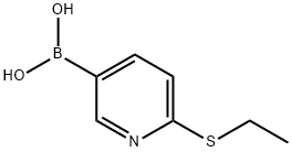 2-ETHYLTHIOPYRIDINE-5-BORONIC ACID 结构式