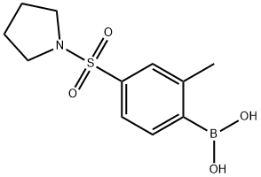 2-METHYL-4-(PYRROLIDIN-1-YLSULFONYL)PHENYLBORONIC ACID 结构式