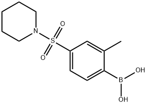 2-METHYL-4-(PIPERIDIN-1-YLSULFONYL)PHENYLBORONIC ACID 结构式