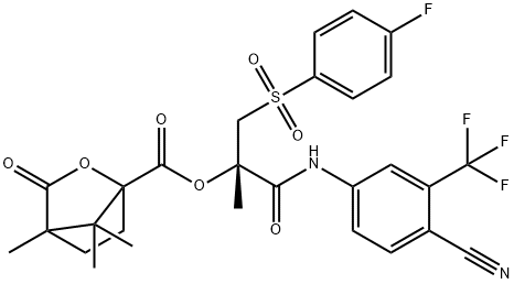 (S)-Bicalutamide (1S)-Camphanic Acid Ester 结构式
