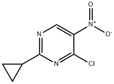 4-氯-2-环丙基-5-硝基嘧啶 结构式