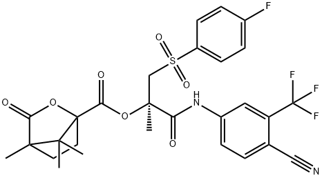 (R)-Bicalutamide (1S)-Camphanic Acid Ester 结构式