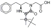 (2S)-N-(2-Boc-amino-3-phenyl-d5-propyl) Boc-glycine 结构式