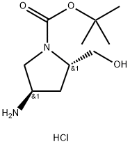 (2S,4R)-1-BOC-2-hydroxyMethyl-4-aMino Pyrrolidine-HCl 结构式
