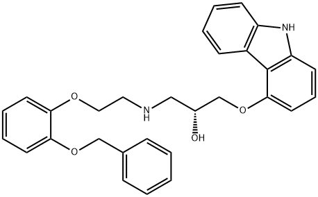 (R)-(+)-2'-O-Benzyloxy-2-O-desMethylcarvedilol 结构式