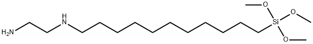 N-(2-氨乙基)-11-氨基十一烷基三甲氧基硅烷 结构式