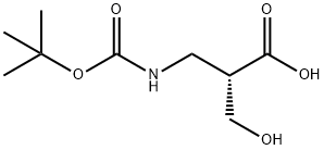 BOC-(S)-3-AMINO-2-(HYDROXYMETHYL)PROPANOIC ACID 结构式