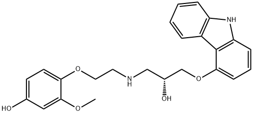 (R)-(+)-4’-羟基苯基卡维地洛 结构式