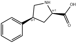 (4S)-REL-4-苯基-D-脯氨酸 结构式